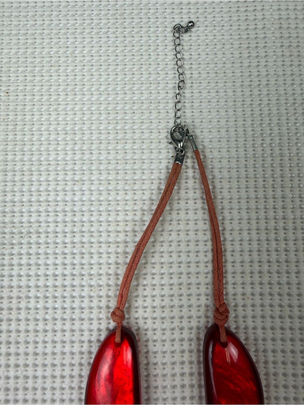 Bold Red Statement Acrylic/ Resin Necklace - Picture 6 of 13